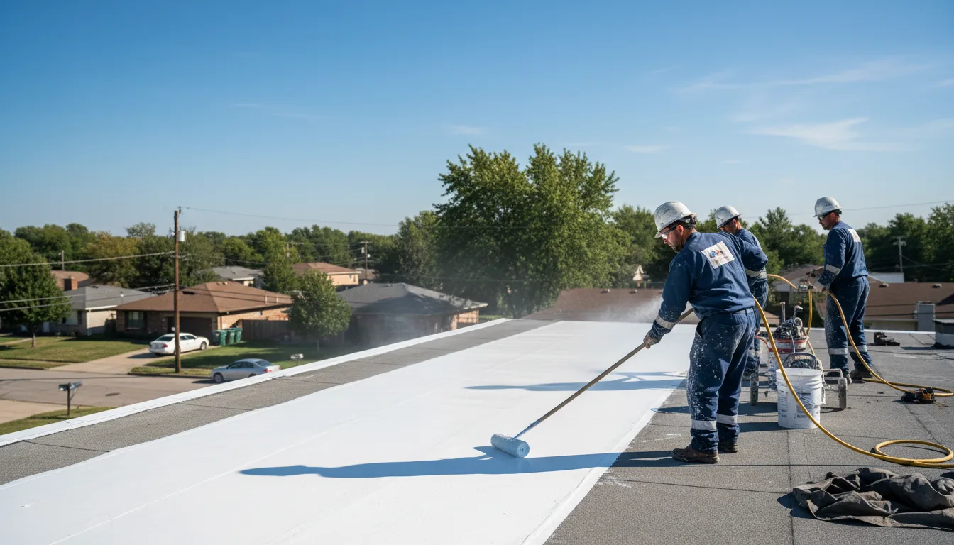 Commercial roof coating in Vaughan, MS near me